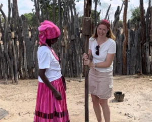 Autorin Elke Reinauer in Namibia